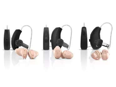 Behind-the-ear hearing aids designed for clear sound and daily comfort.