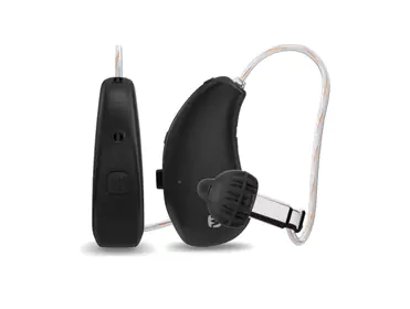 Single behind-the-ear hearing aid device.
