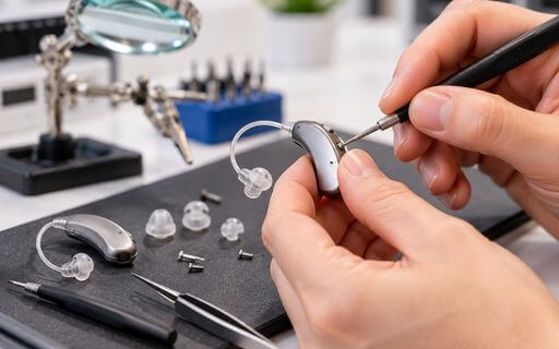 Professional repair of a behind-the-ear hearing aid